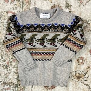 Old Navy Gray Patterned Men's Sweater